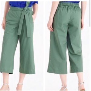 J Crew Rory Wide Leg Crop Pants Fern Green